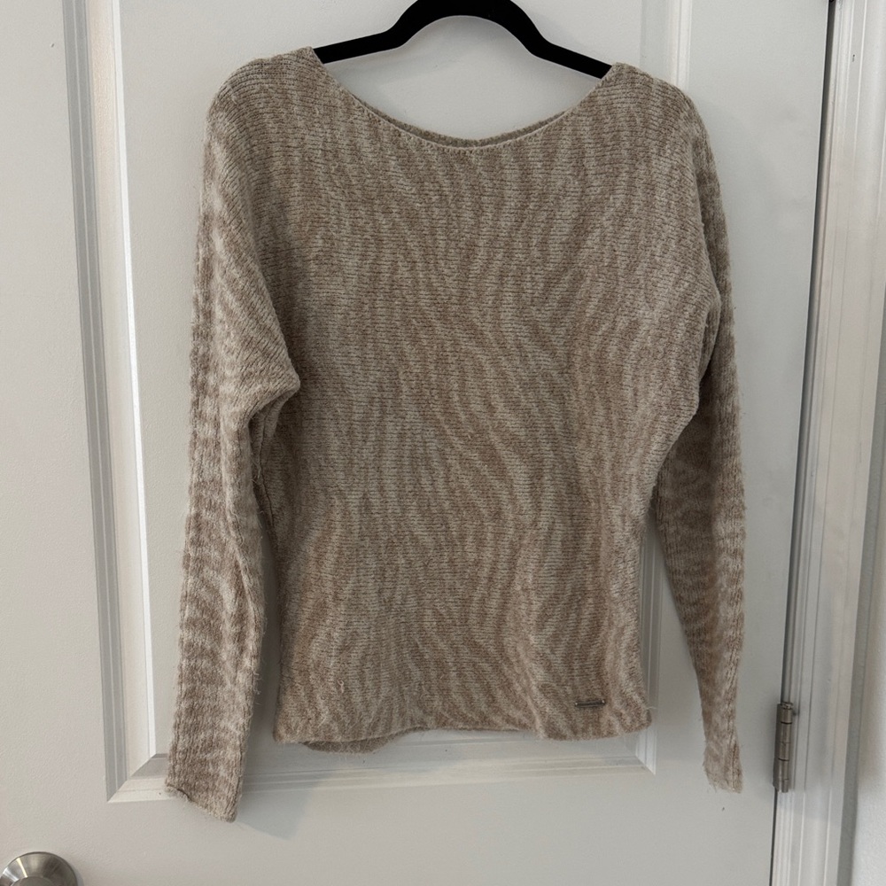 Abercrombie & Fitch Beige Patterned Sweater